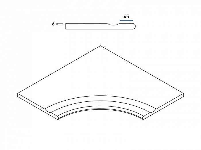 Декор Italon ТИТАНИО БОРТ.60X60 УГЛ.ЗАКР.30