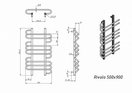 Полотенцесушитель электрический Grota Rivolo 50x90 см