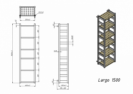 Полотенцесушитель водяной Grota Largo 40x150 см