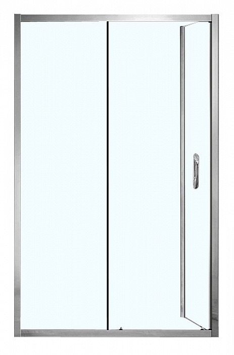 Душевое ограждение AZARIO 1200х800х2000, БЕЗ ПОДДОНА, прозрачное стекло 6 мм, открывание налево, цвет профиля серебро (AZ-ND1131 L 1200)