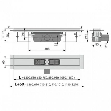 Alcadrain  APZ6S-850