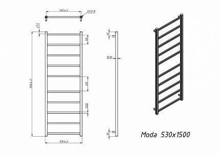 Полотенцесушитель электрический Grota Moda 53x150 см