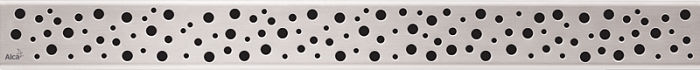 Решетка для водоотводящих желобов Alcaplast, дизайн BUBLE, нержавеющая сталь, матовая