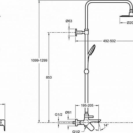 Jacob Delafon Aleo E97825RU-4-CP