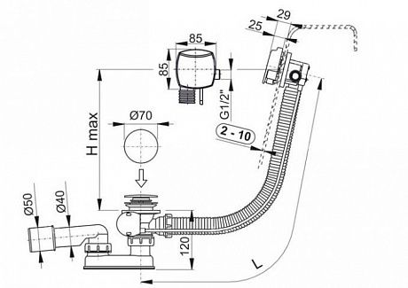 Alcadrain  A564CRM1-80