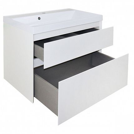 Комплект тумба Azario Velluto 80 800х450х660 подвесная, с раковиной Slim 80, белый матовый (CS00088603)