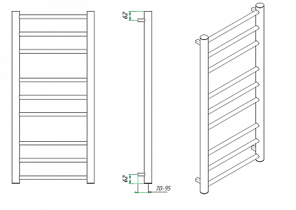 Полотенцесушитель водяной Grota Grosso 55x120