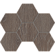 Мозаика Estima Kraft Wood KW03 Hexagon 25x28,5