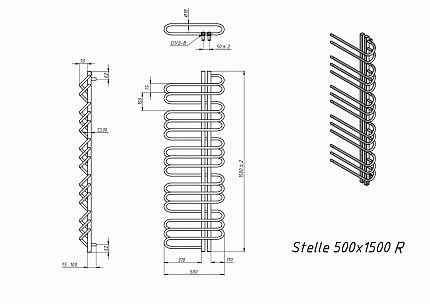 Полотенцесушитель электрический Grota Stelle 50x150 см