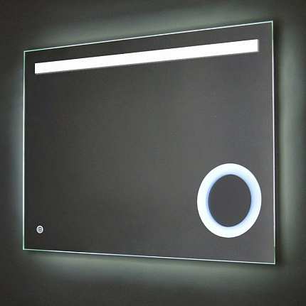 Зеркало AZARIO Лайт 800х600, LED-подсветка с диммером, сенсорный выключатель (ФР-00001377)