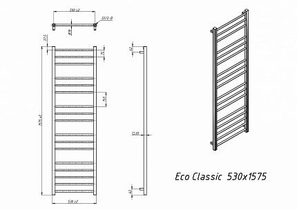 Полотенцесушитель водяной Grota Eco Classic 53x157,5 см
