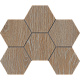 Мозаика Estima Kraft Wood KW01 Hexagon 25x28,5