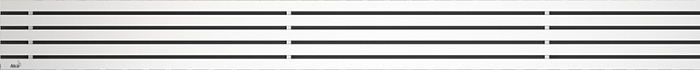 Решетка для желоба Alca Plast, нержавеющая сталь, хром матовый