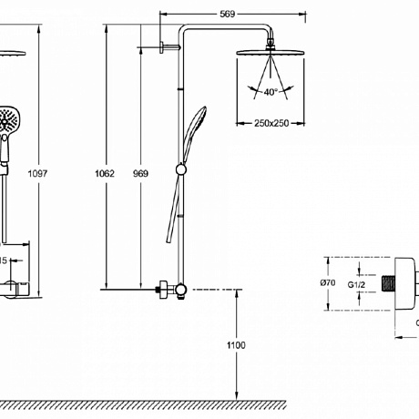 Jacob Delafon Atom E36125-CP