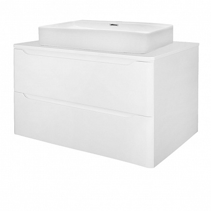 Тумба Azario LOTOS 80/2 800х460х500 подвесная, без раковины, белый глянец (CS00084144)