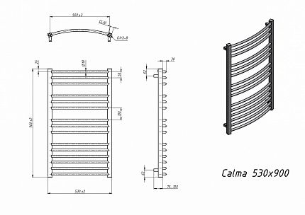 Полотенцесушитель электрический Grota Calma 53x90 см