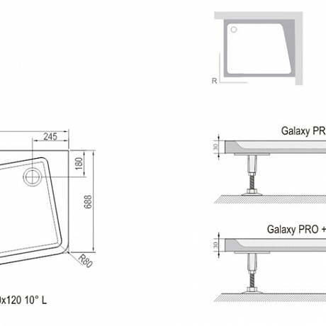 Ravak Galaxy XA95G70101P