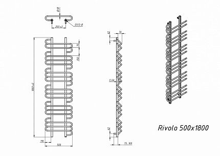 Полотенцесушитель электрический Grota Rivolo 50x180 см