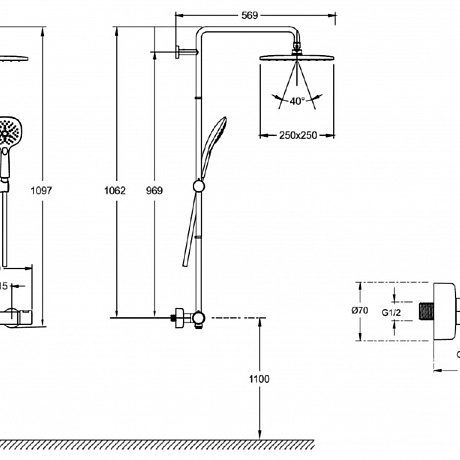 Jacob Delafon Atom E36125-CP