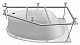 Сборный каркас к ванне AZARIO LAURA 170 см (шпильки) универсальный (AV.0053170K)