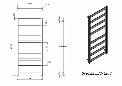 Полотенцесушитель электрический Grota Brezza 53x120 см